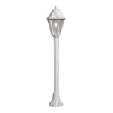 Farol Baliza Con Poste Mizar/Anna, Transparente, E27, Blanco, Ø220 X 1100 Mm