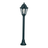 Farol Baliza Con Poste Mizar/Anna, Transparente, E27, Negro, Ø220 X 1100 Mm