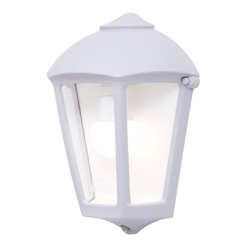 Farol De Pared Fabio, Transparente, E27, Blanco, 215 X 120 X 290 Mm