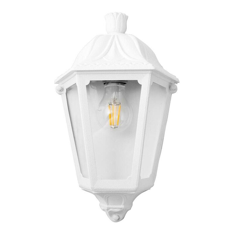 Farol De Pared Iesse, Transparente, E27, Blanco, 220 X 105 X 350 Mm