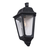 Farol De Pared Iesse, Transparente, E27, Negro, 220 X 105 X 350 Mm