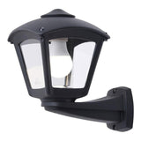 Farol Pared Con Brazo Nardo/Roby, Transparente, E27, Negro, 195 X 260 X 275 Mm