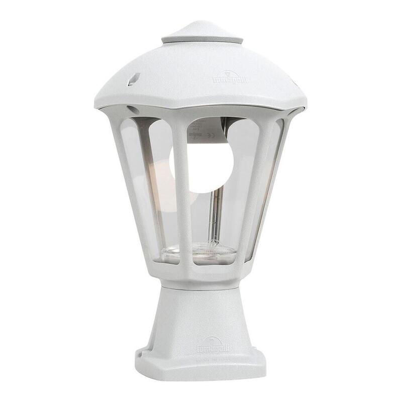 Farol Sobremuro Disma/Giampy, Transparente, E27, Blanco, Ø210 X 330 Mm