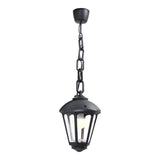 Farol Techo Con Cadena Sicar/Giampy, Transparente, E27, Negro, Ø210 X 750 Mm