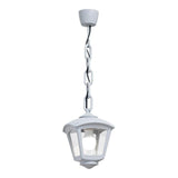 Farol Techo Con Cadena Sicar/Roby, Transparente, E27, Blanco, 195 X 195 X 700 Mm