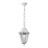 Farol Techo Con Cadena Sichem/Anna, Transparente, E27, Blanco, Ø220 X 800 Mm