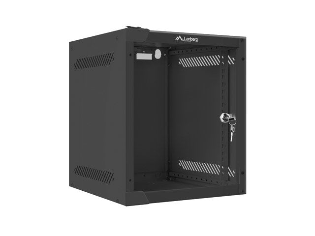 Armario Rack 10 Montaje En Pared 6u / 280x310 Para Autoarmas (Paquete Plano) Con Puerta De Cristal Black Lanberg
