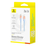 Discolor Series Fast Charging Cable Usb-C To Ip 20w 2m Galaxy Blue