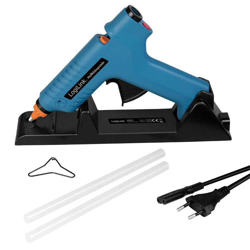 Logilink Wz0052 Pistola Y Lápiz De Silicona Caliente Pistola De Cola Termofusible Azul 80 W