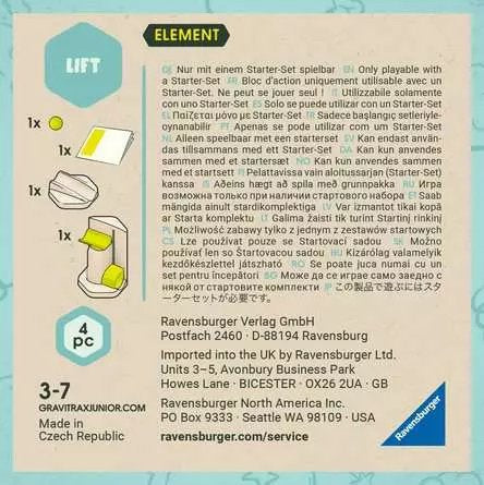 Ravensburger Gravitrax Junior - Levantamiento De Elementos, Tren 24588