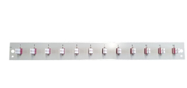 Efb Bestckte Frontblende Mit 12 X Lc Duplex Kupplung Om3, Grau