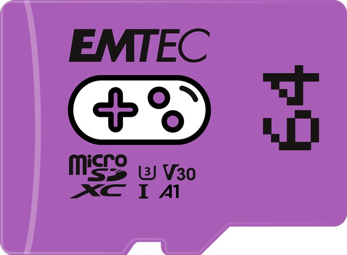 Tarjeta Emtec Microsd 64gb Sdxc Cl.10 Uhs1 U3 V30 A1 Gaming Ecmsdm64gxcu3g