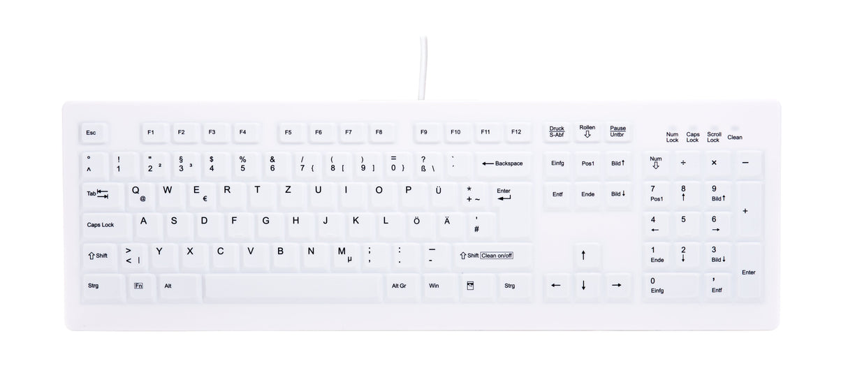 Teclado Alemán Active Key Ak-C8100 Rf Inalámbrico Blanco