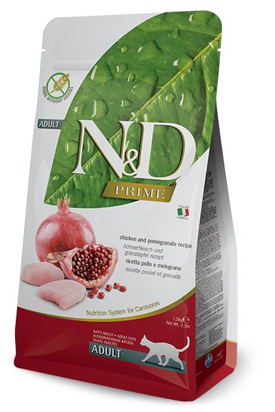 EAN 8010276021021 - Farmina Pet Food N&D Prime Adult 1.5 kg alimento seco para gatos 1,5 kg Adulto Pollo, Granada imagen 1