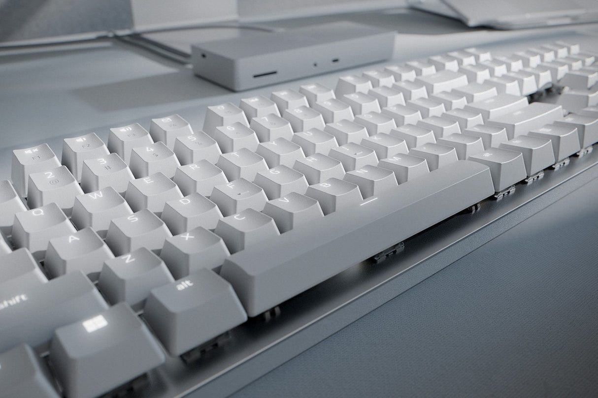 Razer Pro Type Ultra, Teclado Blanco/Gris, Aleman, Razer Yellow Rz03-04110300-R3g1