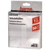 Hama Pack De 50 Fundas Para Cd/Dvd - Polipropileno - 12.7x12.7x0.03cm - Transparente