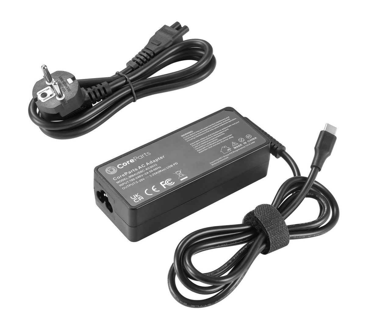 EAN 5715063365700 - CoreParts MBXUSBC-AC0033 adaptador e inversor de corriente Interior 65 W Negro imagen 2