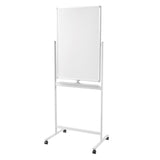 Dry Erase Whiteboard, Mobile, Double-Sided, Metal, 60x90cm