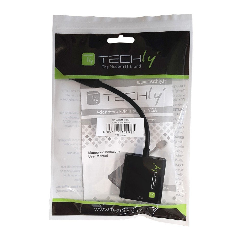 Techly Idata Hdmi-Vga-4 Adaptador Mini Hdmi C A Vga M/F