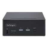 Startech.Com 2-Port Dual-Monitor Displayport Kvm Switch Dp 1.4 8k 60hz 4k 144hz 2x Usb 3.2 10gbps Ports Kvm Umschalter