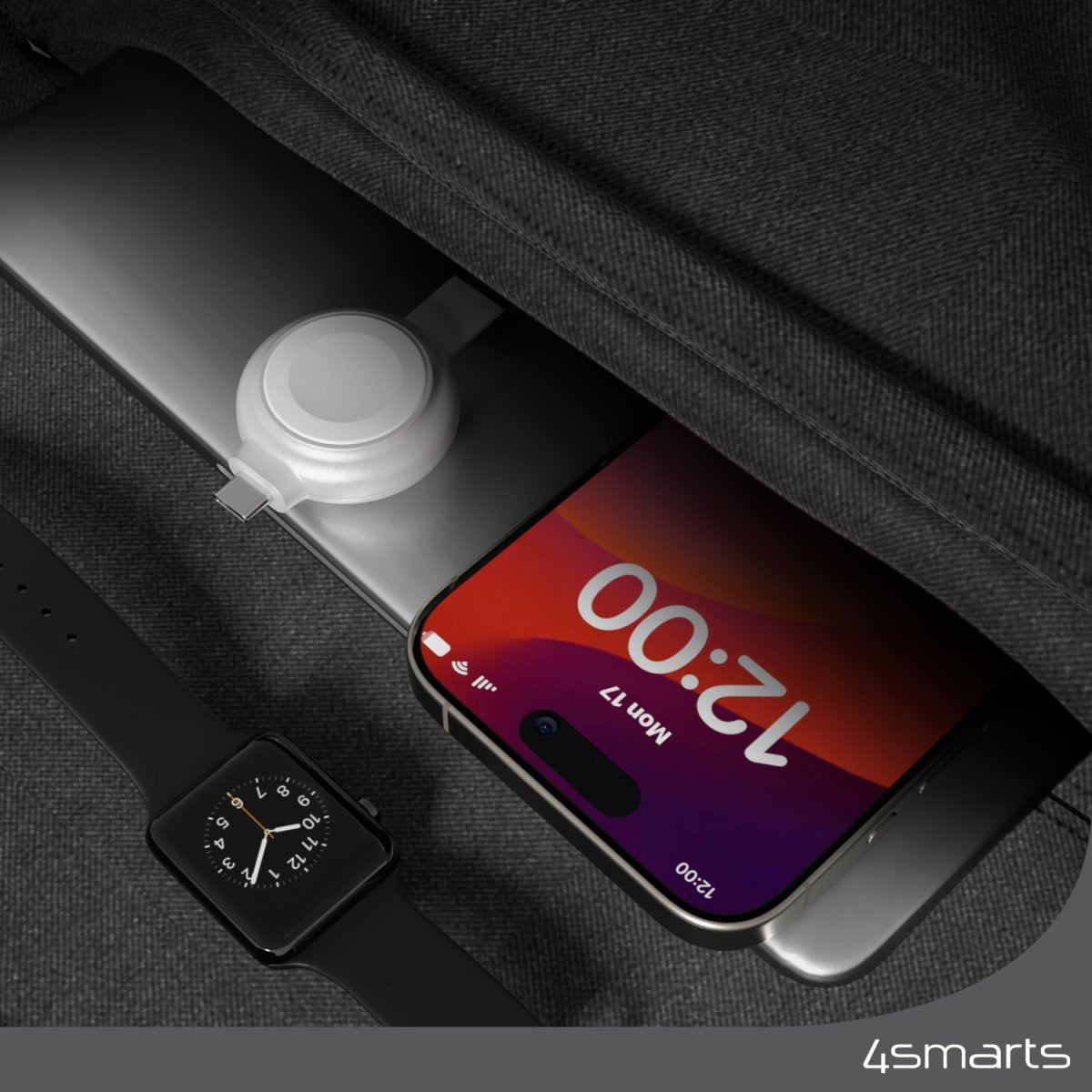 4smarts Mfi Fast Charger Para Apple Watch Plata