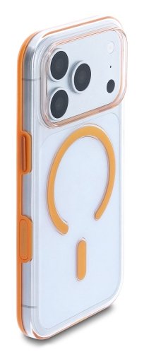 Delock Funda Protectora Para Iphone 17 Pro Compatible Con Magsafe Transparente-Naranja