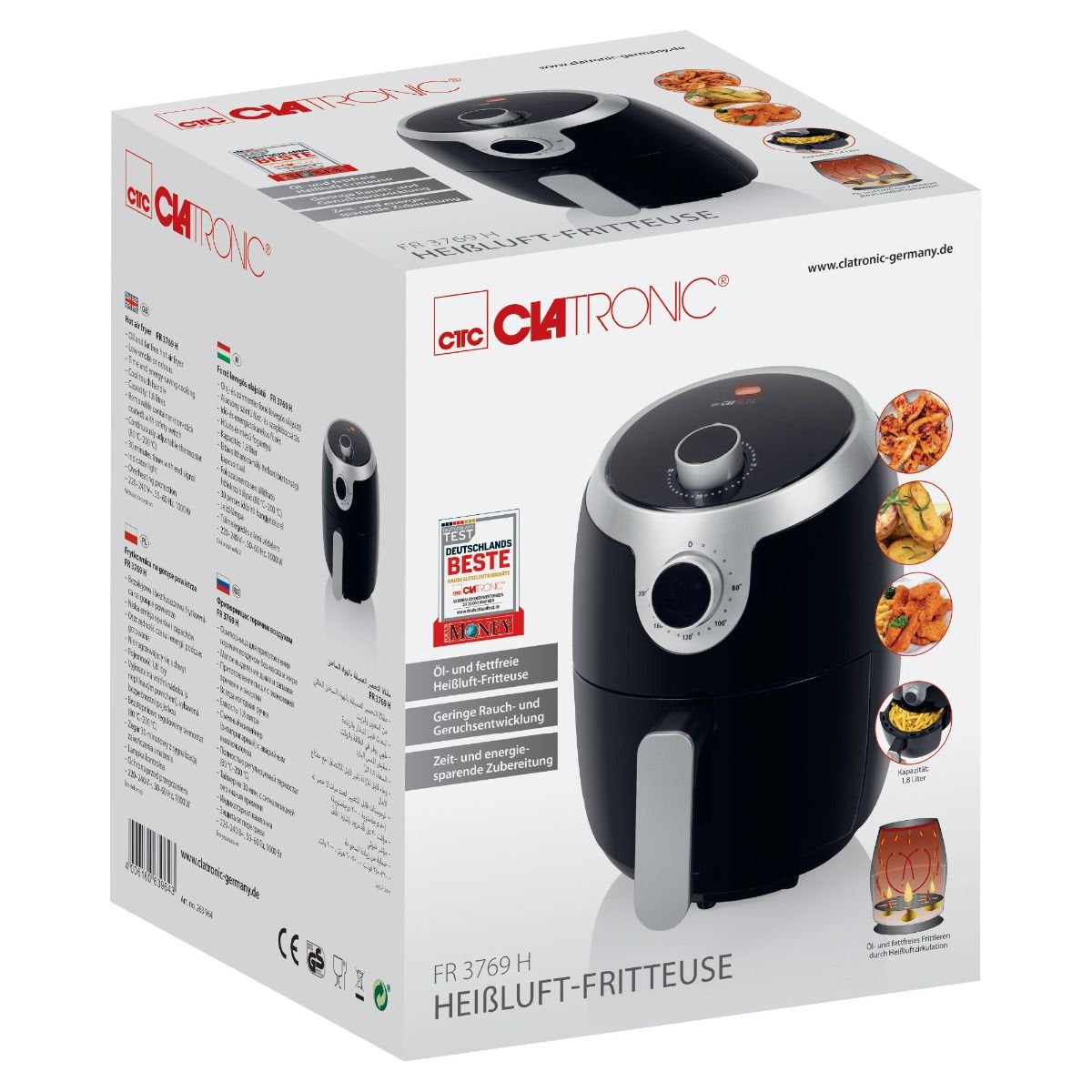 Freidora Sin Grasa Clatronic Fr 3769 H