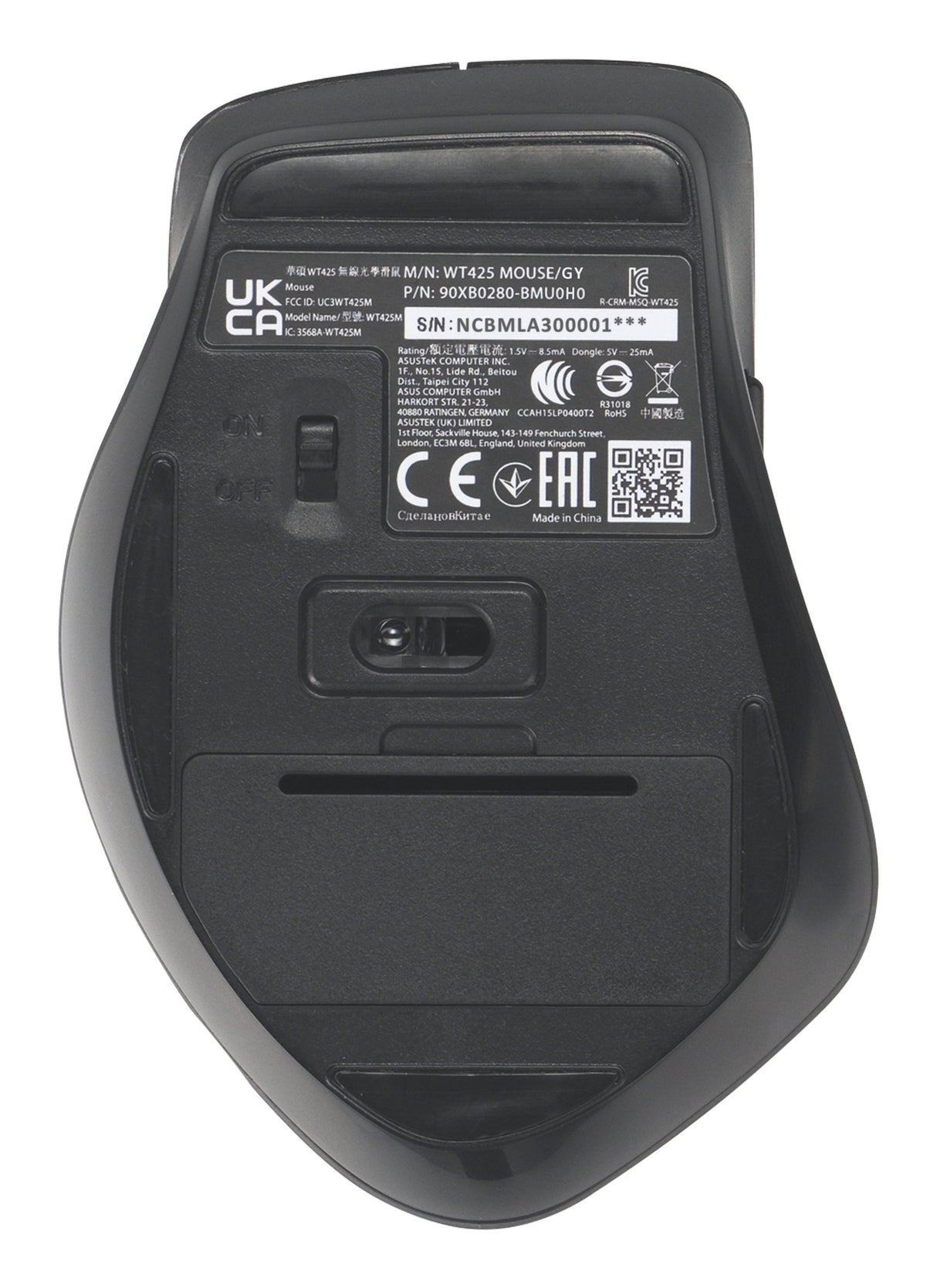 EAN 4711387970119 - ASUS WT425 ratón Oficina mano derecha RF inalámbrico Óptico 1600 DPI imagen 5