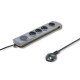 EAN 5901878501642 - Qoltec 50164 limitador de tensión Gris 4 salidas AC 230 V 2,5 m imagen 1