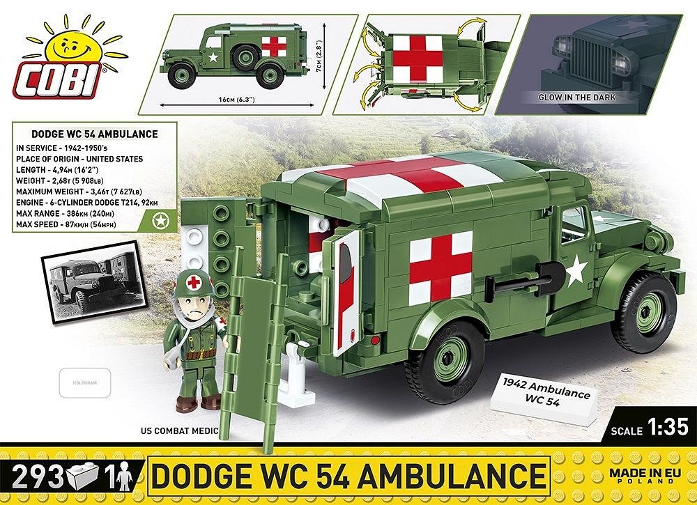 Cobi Dodge Wc-54 Ambulance, Toys De Diseño Cobi-2257