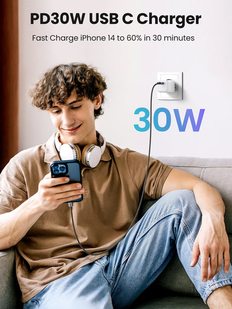 EAN 6941876213269 - Ugreen Nexode Mini 30W PD GaN Tech Charger White Auriculares, Teléfono móvil, Ratón, Batería portátil, Ta imagen 5