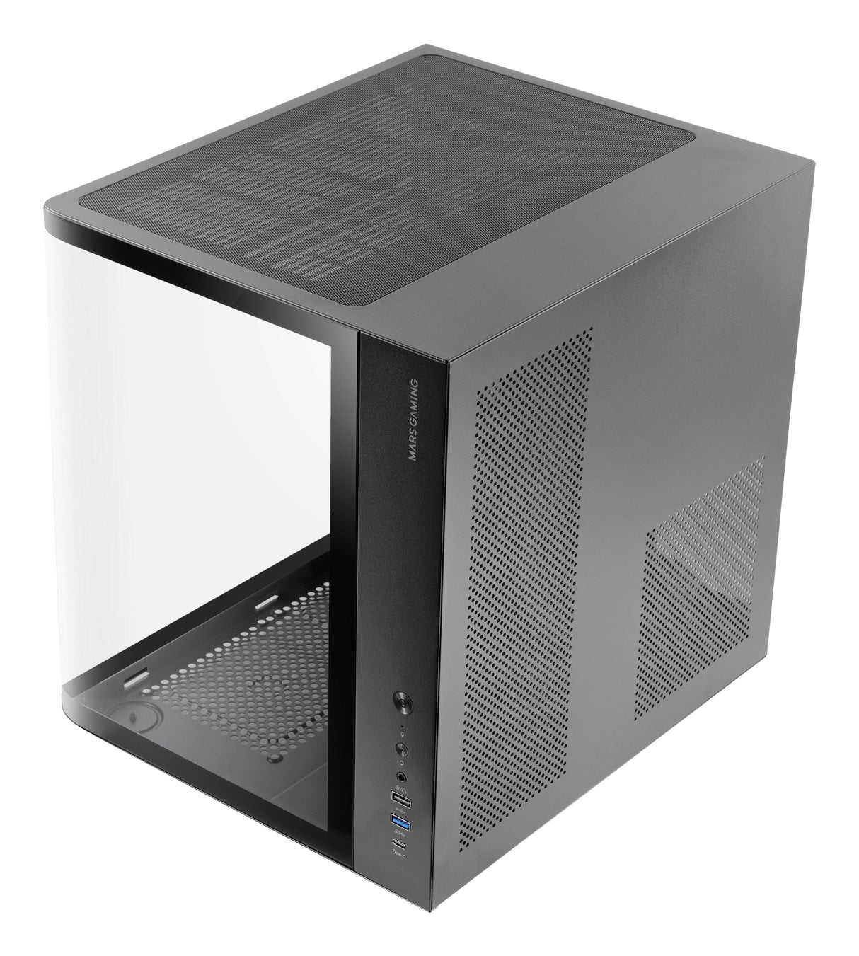 Caja Semitorre Atx Mc-Curv Negro Mars Gaming Atx/ 1xusb 3.0, 1xusb2.0, 1xusb-C/ 2x 3.5'' Hdd + 1x 2.5'' Ssd/