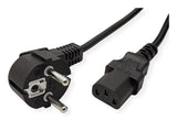 Value Netzcable, Gerade Iec-Buchse, Schwarz, 0,6 M