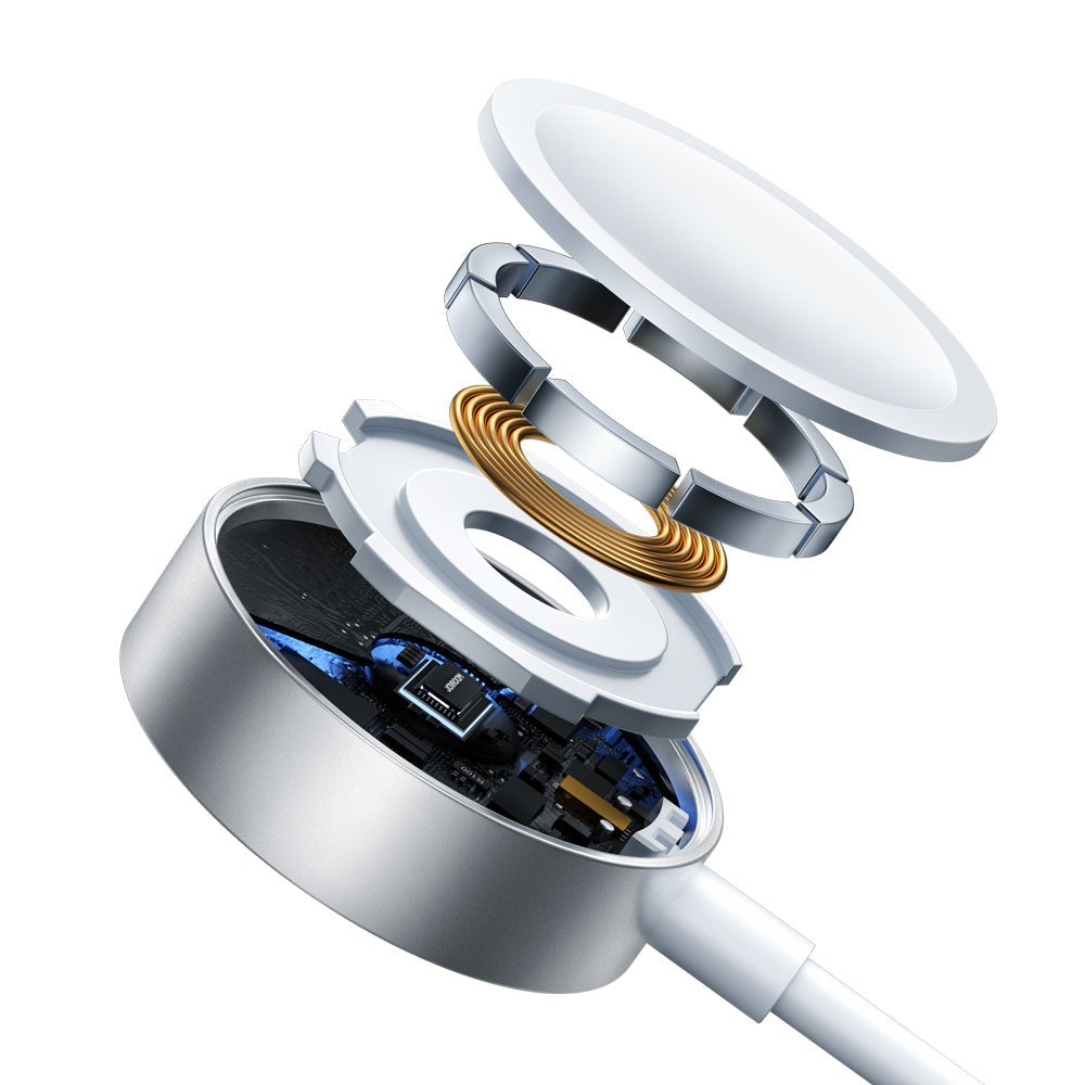 Joyroom Cable 3-In-1 C+Lightning+Wireless, 3.5a, 1,2m, White (S-Iw008)