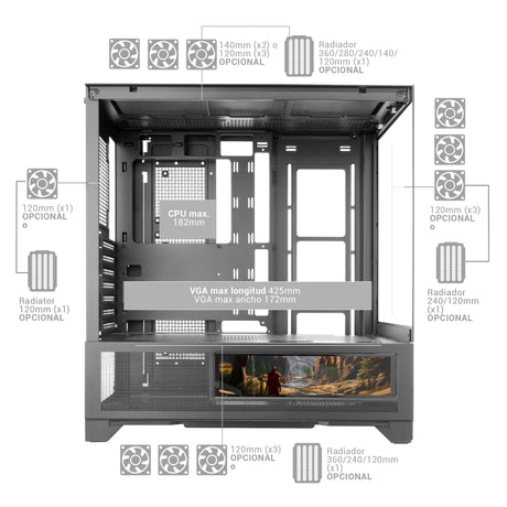 EAN 8435693112556 - Mars Gaming MCLCDX carcasa de ordenador Midi Tower Negro imagen 14