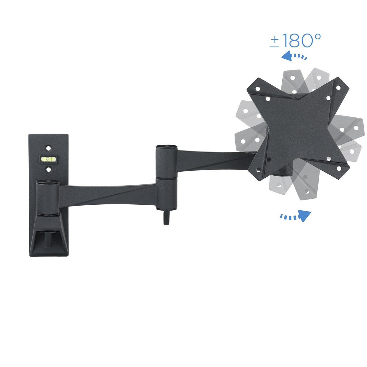 Tooq Soporte De Pared Con Brazo Articulado Para Tv De 13"-27" - Giratorio E Inclinable - Gestion De Cables - Peso Max