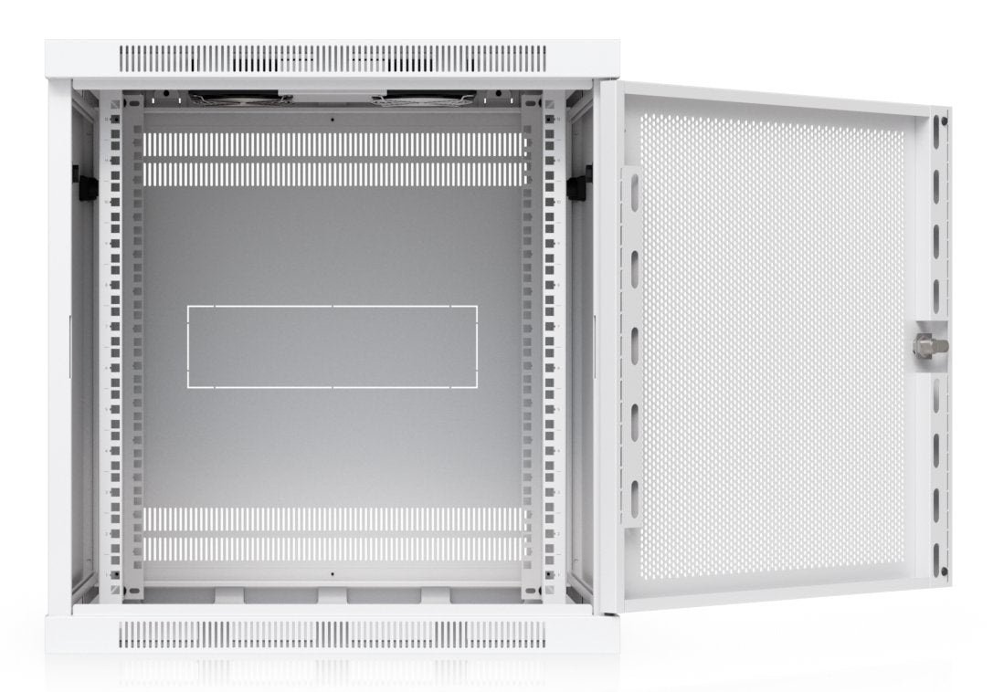 Fully Assembled Wall-Mount Rack With Built-In Fans And Uacc-Rack-12u-Wall-600-P