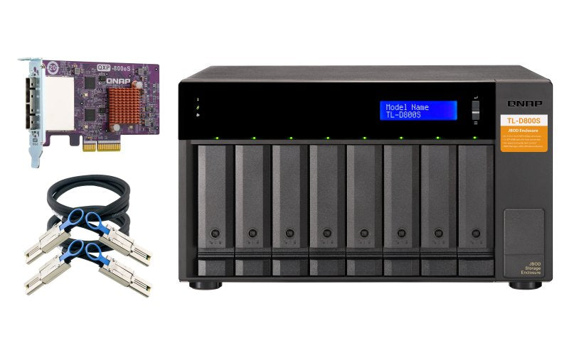 Qnap Unidad De Expansion Nas Tl-D800s 8x 2.5/3.5" Sata, 2x Sff-8088, 188.2x329.3x279.6 Mm