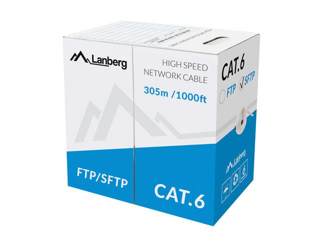 EAN 5901969421811 - Lanberg LCS6-11CU-0305-S cable de red Gris 305 m Cat6 SF/UTP (S-FTP) imagen 1