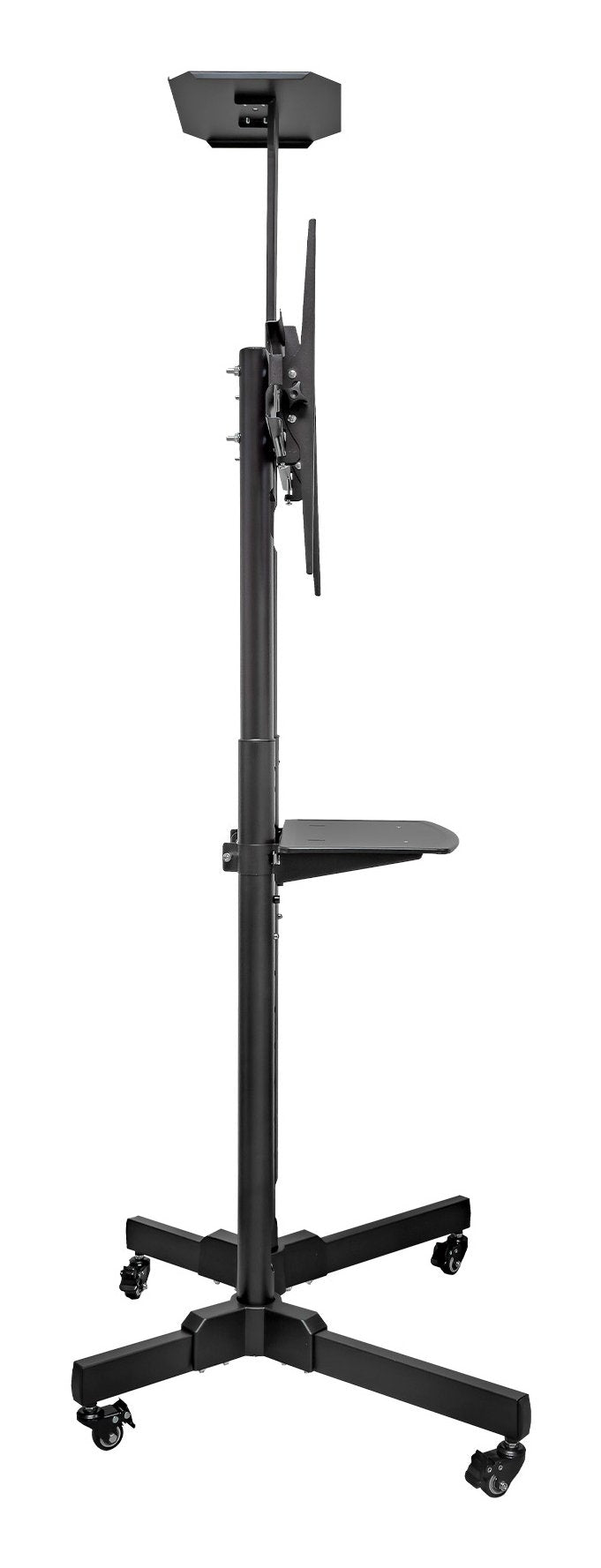 Unykach Soporte De Suelo Con Ruedas Para Pantallas 32"-75" - Bloqueo De Ruedas - Dos Bandejas - Peso Max 45kg - Vesa