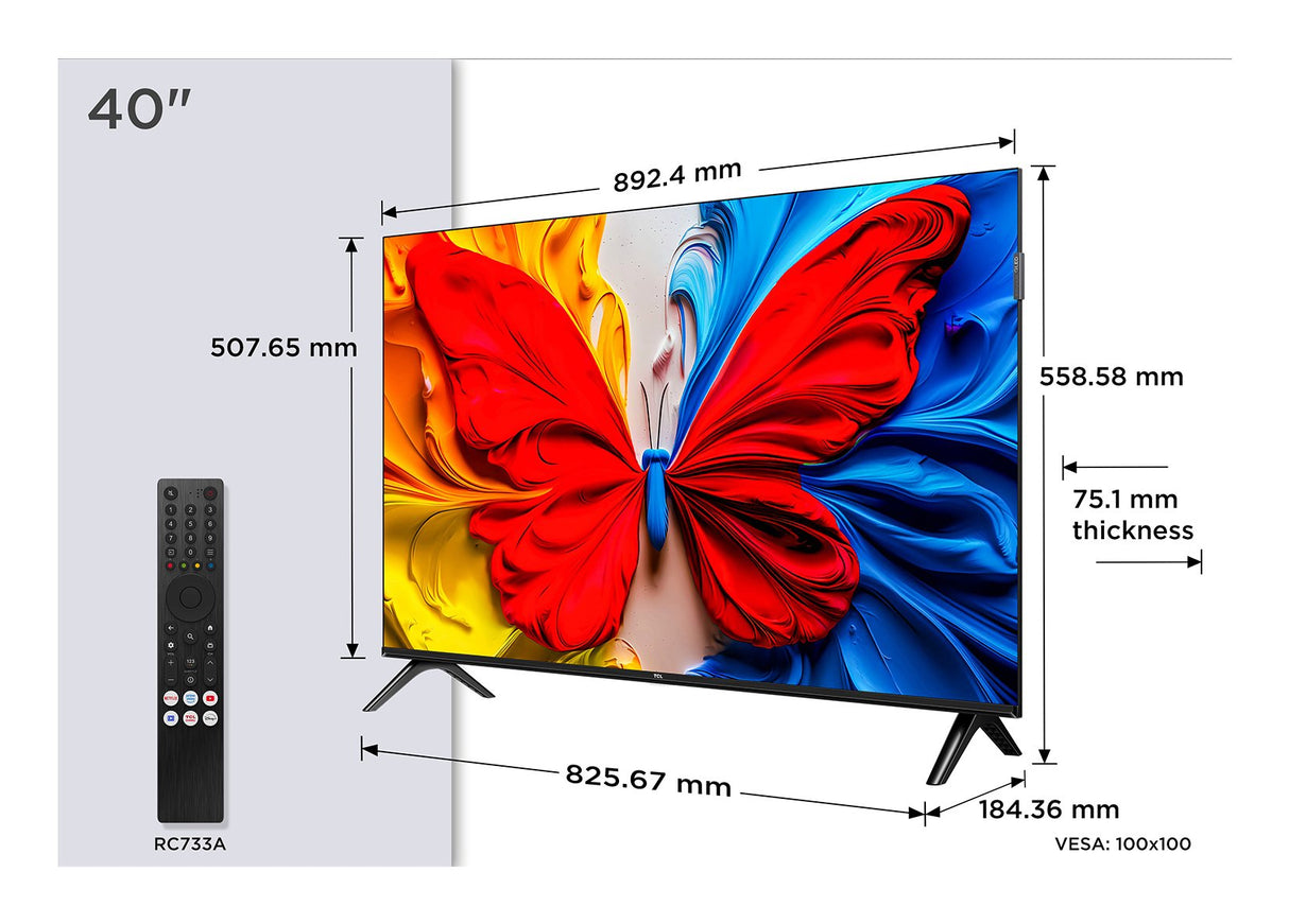 Televisor Tcl Qled 40s5k 40' Full Hd Smart Tv Wifi
