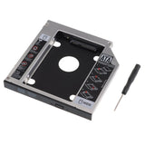 Ewent Sata Iii Ssd/Hdd Installation Frame For Cd/Dvd/Blu-Ray Drive Ewent Ew7005, Universal, Funda De Disco Duro, Acrilonitrilo Butadieno Estireno (Abs), Aluminio, Negro, Gris, 2.5", Hp, Dell, Acer, Benq, Asus, Lenovo, Great Wall