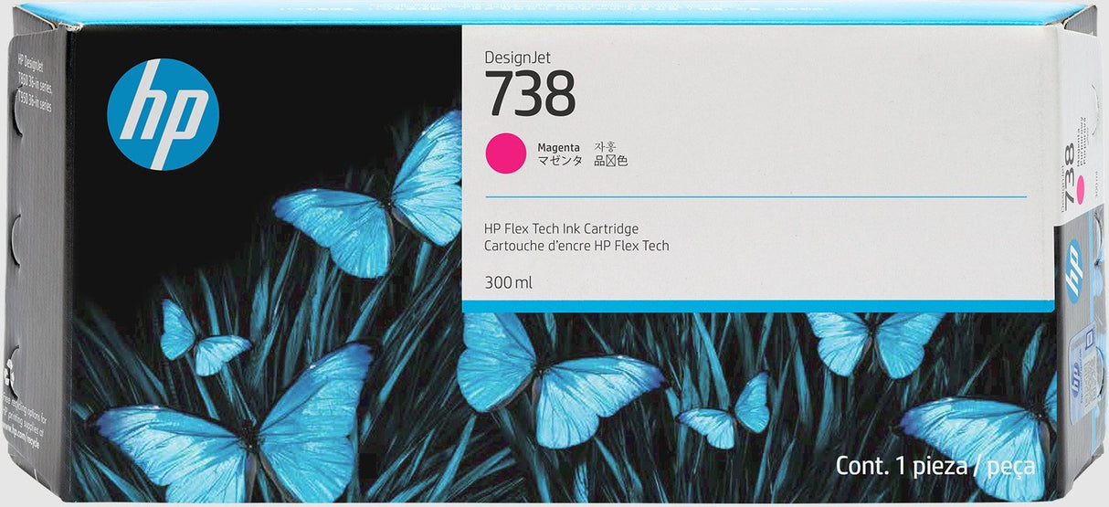 EAN 0196548336173 - HP 738 300-ml Magenta DesignJet Ink Cartridge cabeza de impresora Inyección de tinta térmica imagen 1