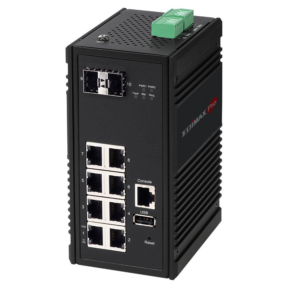 Edimax Switch Indumrial 8-Port Gigabit Web Managed 2xsfp
