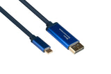 Alcasa 4812-Csf030b Adaptador De Cable De Vídeo 3 M Usb Tipo C Displayport Azul