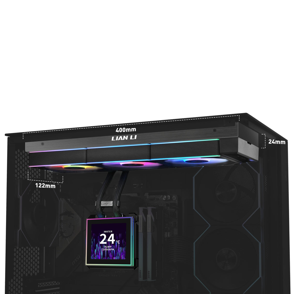 Refrigeracion Liquida Cpu  Lianli Hydroshift Ii Lcd-S 360cl B