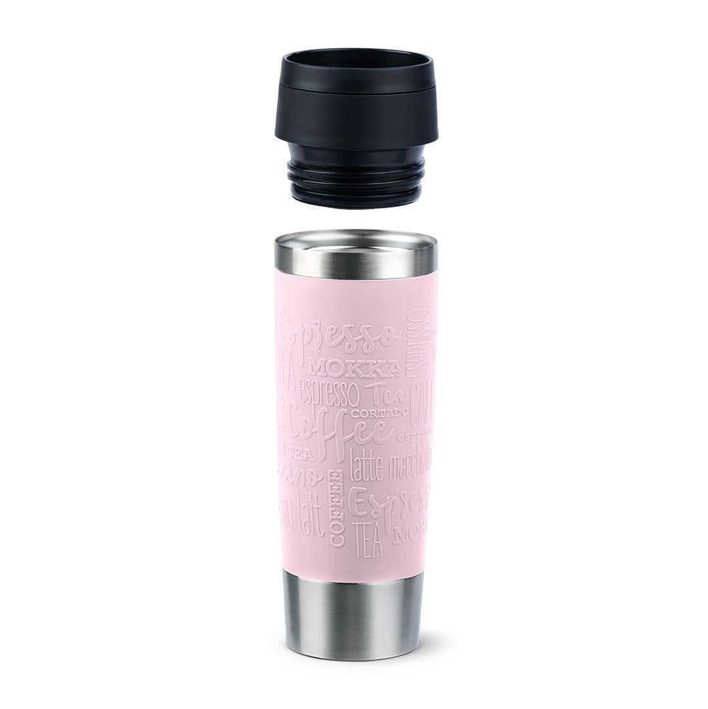 Emsa Travel Mug Taza Térmica Classic Grande Rosa Claro/Acero Inoxidable, 0,5 Litros N2022400