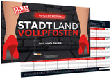 Stadt Land Vollpfosten - Rotlicht Edition - A4