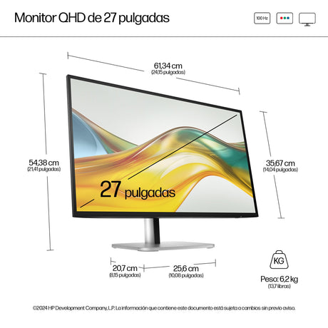 EAN 5715063800355 - HP Series 5 Pro 27 inch QHD No Stand Monitor - 527pq pantalla para PC 68,6 cm (27") 2560 x 1440 Pixeles Q imagen 4