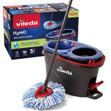 Vileda H2pro Spin Mop Set, Bodenwiper Negro/Rojo, Con Un Sistema De Dos Tancos Y Mango Telescópico 178333